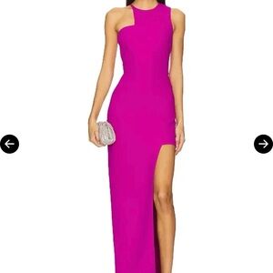 Amanda Uprichard Pink Asymmetrical Dress
